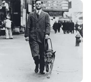 Morris Frank avec son chien Buddy