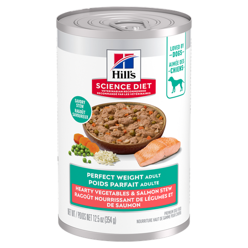 Adult Perfect Weight Hearty Vegetables & Salmon Stew Dog Food